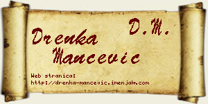 Drenka Mančević vizit kartica